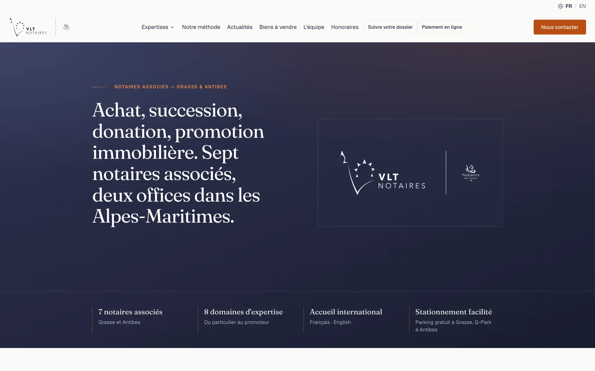Projet VLT Notaires — site — Site internet — un site neuf, éditable en autonomie par l'étude